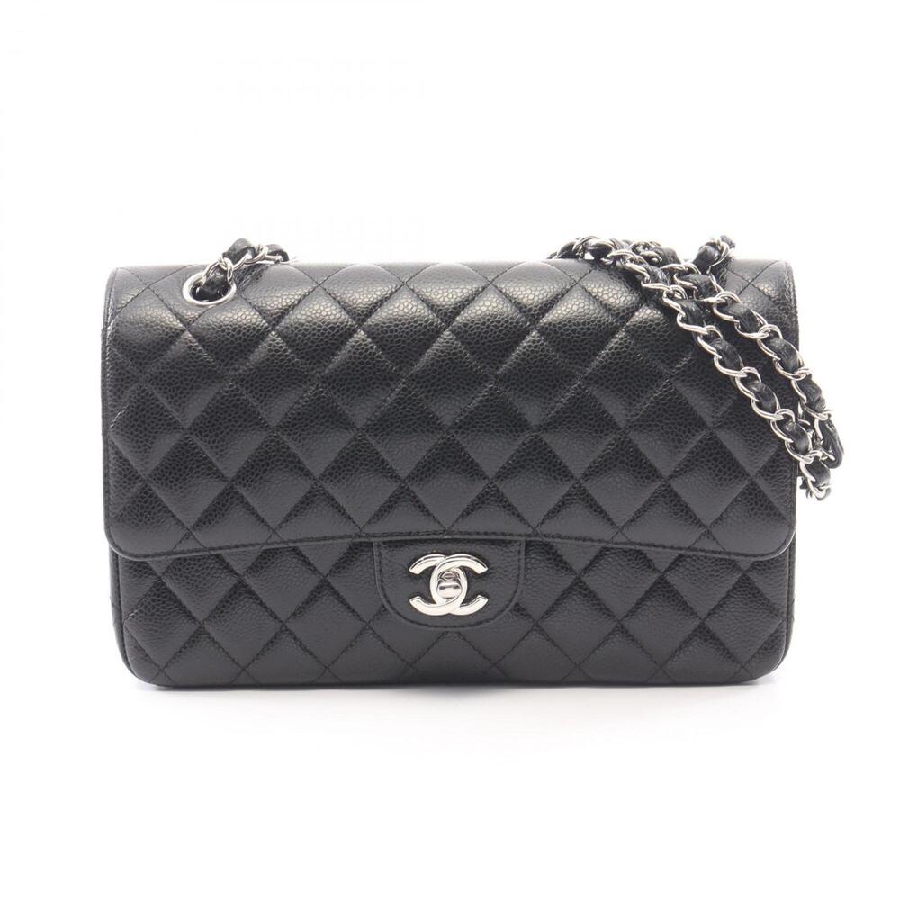 Chanel Matelassé Double Flap Shoulder Bag/Handbag, Caviar Leather (Grained Ca...